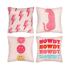 Set Of 4 Preppy Pillow Cases