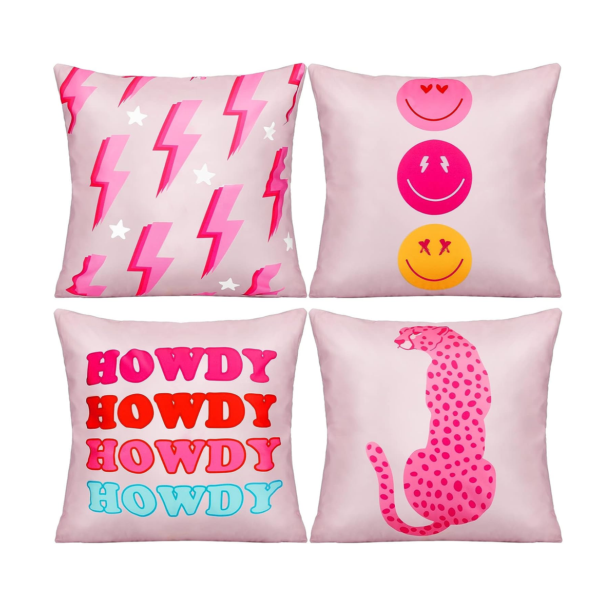 Set Of 4 Preppy Pillow Cases