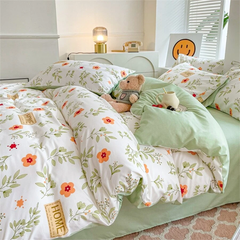Minty Floral Bedding Set