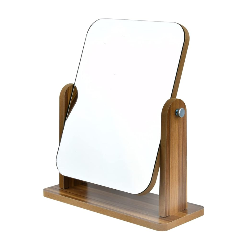 Rotatable Wooden Desk Mirror