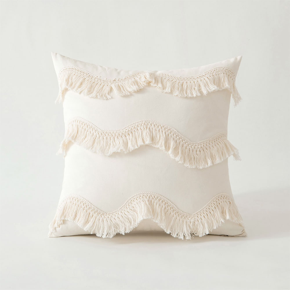 Boho-Kissenbezug mit Quasten