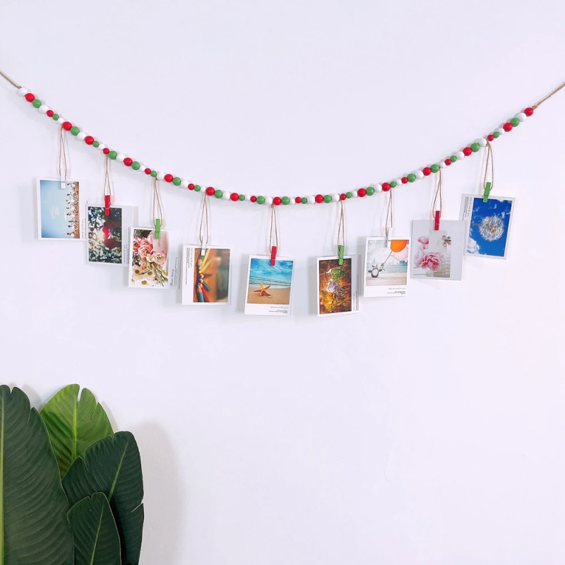 Wooden Beads Wall Hanging Photo Display