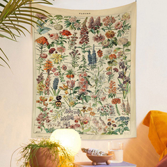 Vintage Flowers Tapestry