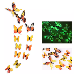 Luminous 3D Butterfly Stickers