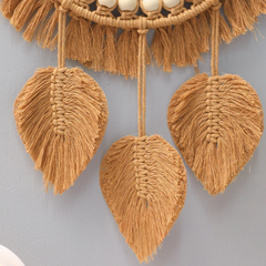 Brown Macrame Mirror