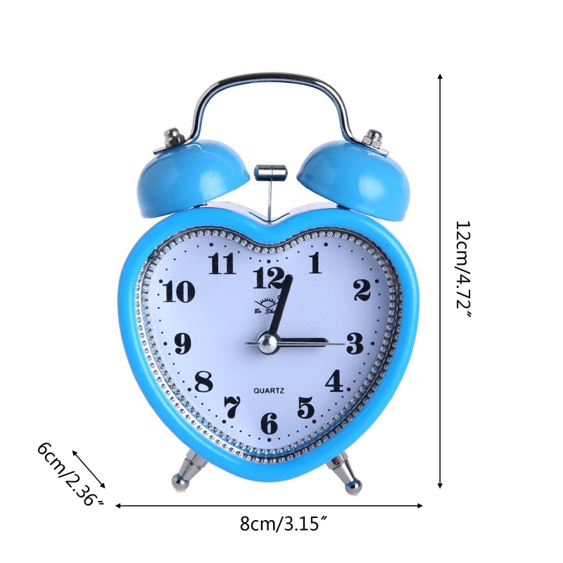 Tick-Free Heart Shape Alarm Clock