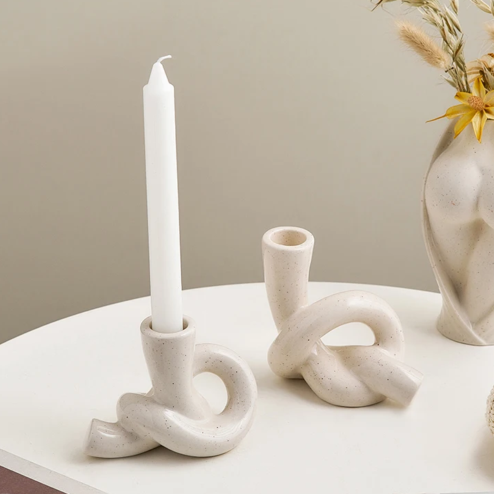 Ceramic Knot Candle Holder