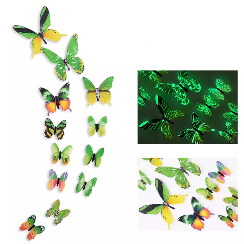 Luminous 3D Butterfly Stickers