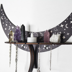 Wooden Moon Shelf