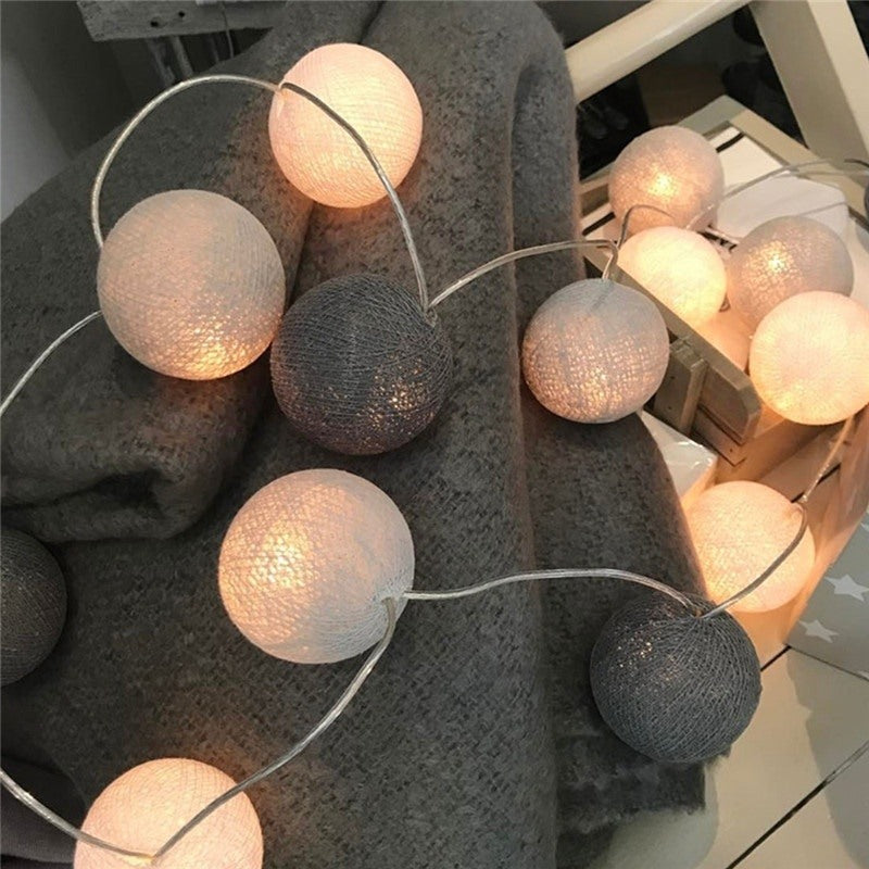 Cotton Ball String Lights