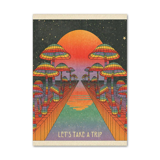 Vaporwave 3D Surface Canvas Posters