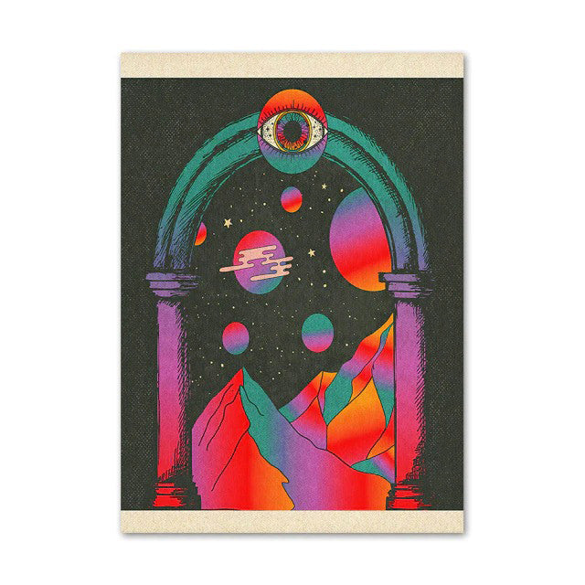 Vaporwave 3D Surface Canvas Posters