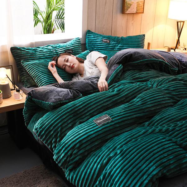 Thicken Corduroy Velvet Bedding Set by LuxuryLifeWay