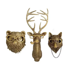 Golden Animal Wall Decor