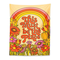 Retro Vibes Floral Tapestry