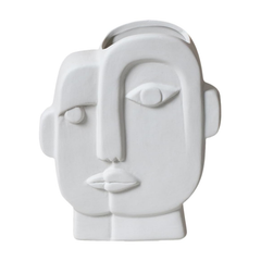 Abstract Face Ceramic Vase