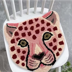 Preppy Pink Leopard Rug