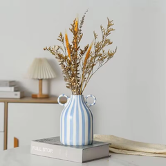 Striped Ceramic Vase