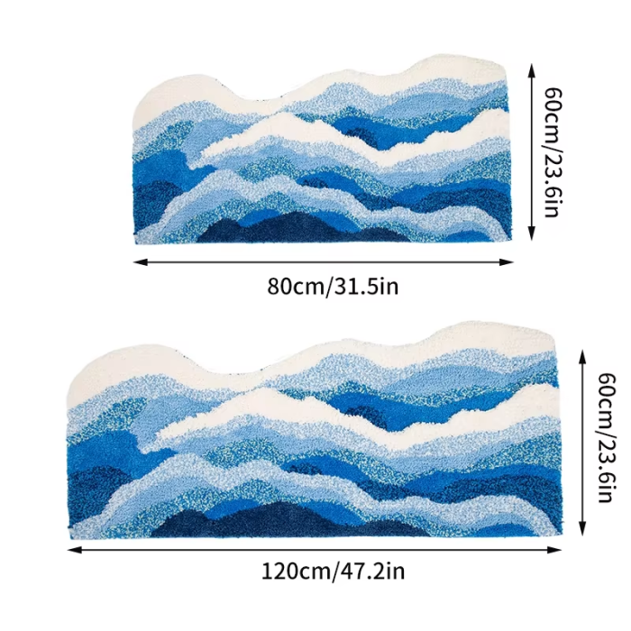 Ocean Wave Aesthetic Rug