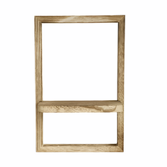 Regal mit Holzrahmen
