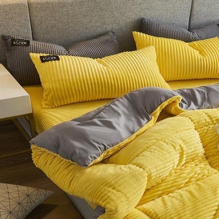 Thicken Corduroy Velvet Bedding Set by LuxuryLifeWay