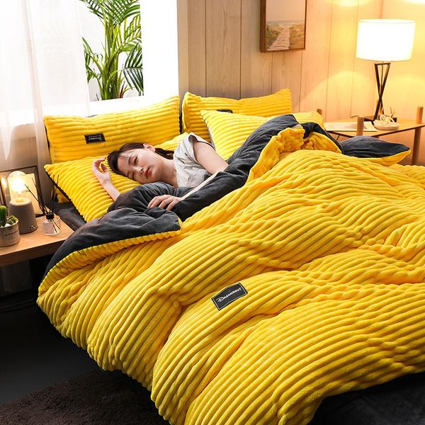 Thicken Corduroy Velvet Bedding Set by LuxuryLifeWay