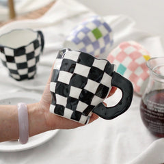 Aesthetic Checkered Mug