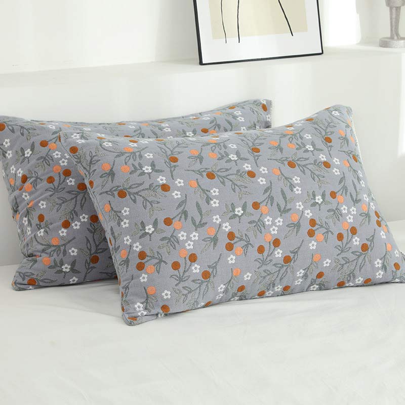 Rural Flower Pattern Pillowcases Pillow Shams (2PCS)