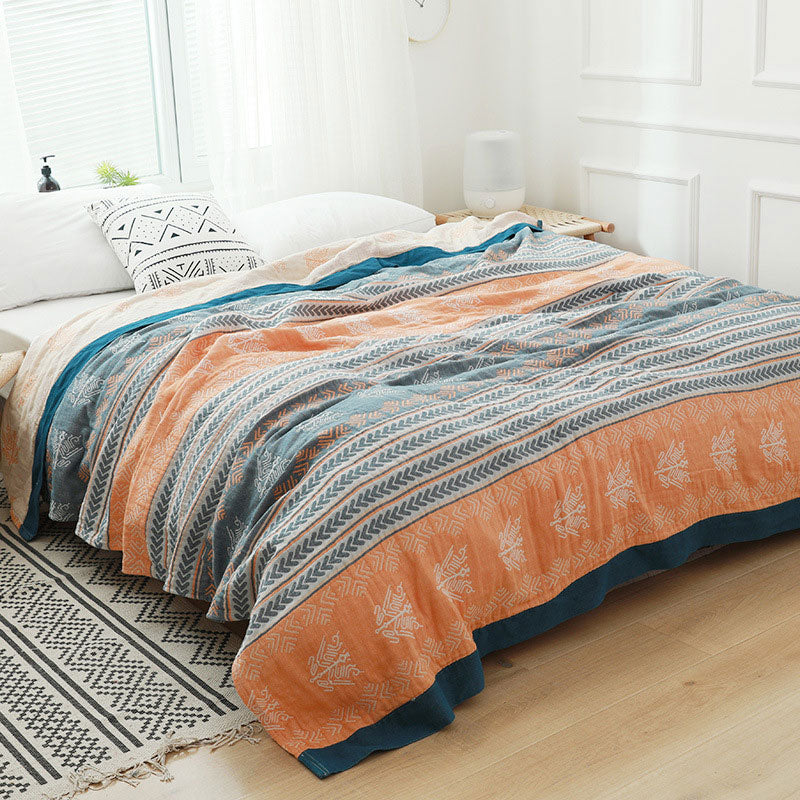 Wheat Ear Texture Cotton Reversible Quilt