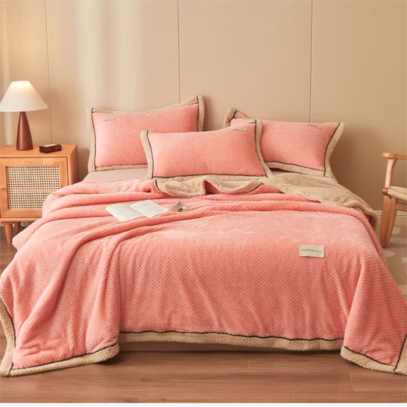 Solid Color Fleece Blanket & Pillowcases