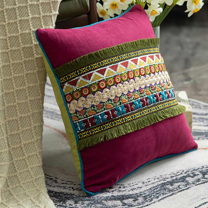Suede Pillow Case Sequins Pillow Covers