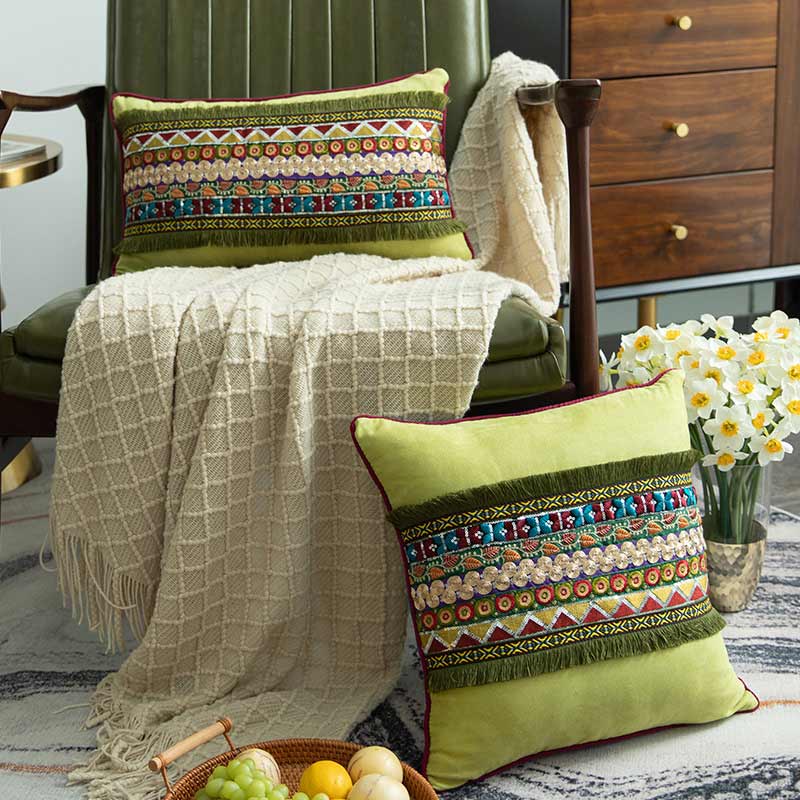Suede Pillow Case Sequins Pillow Covers