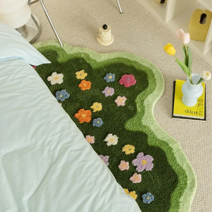 Wavy Floral Rug