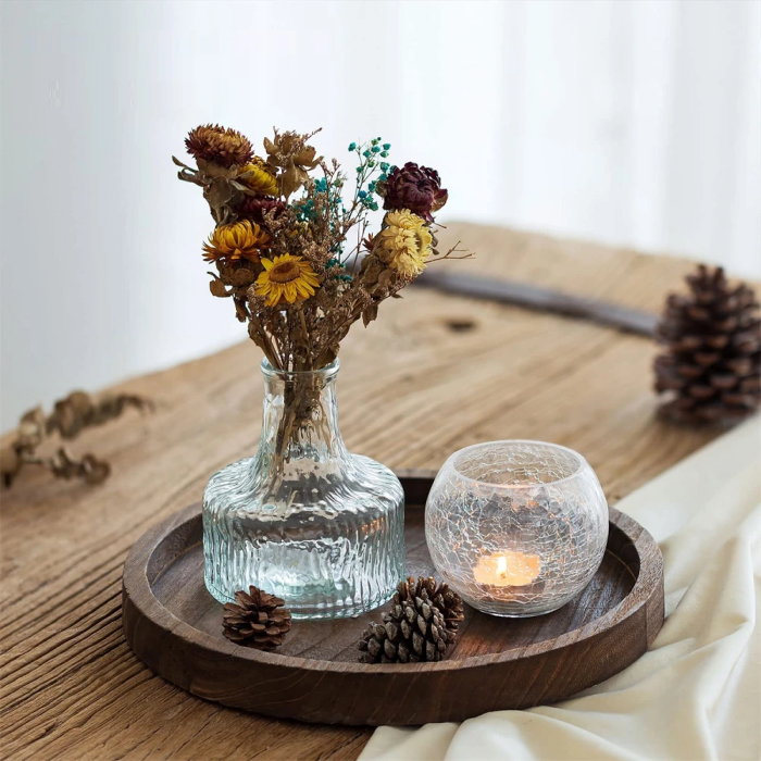 Rustic Round Decorative Tray