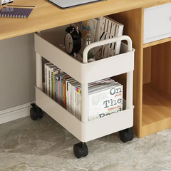 2 Tier Book Storage Trolley