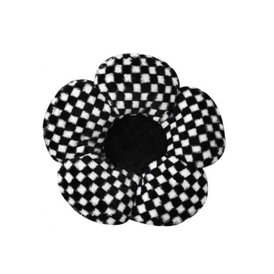 Black And White Flower Pillow