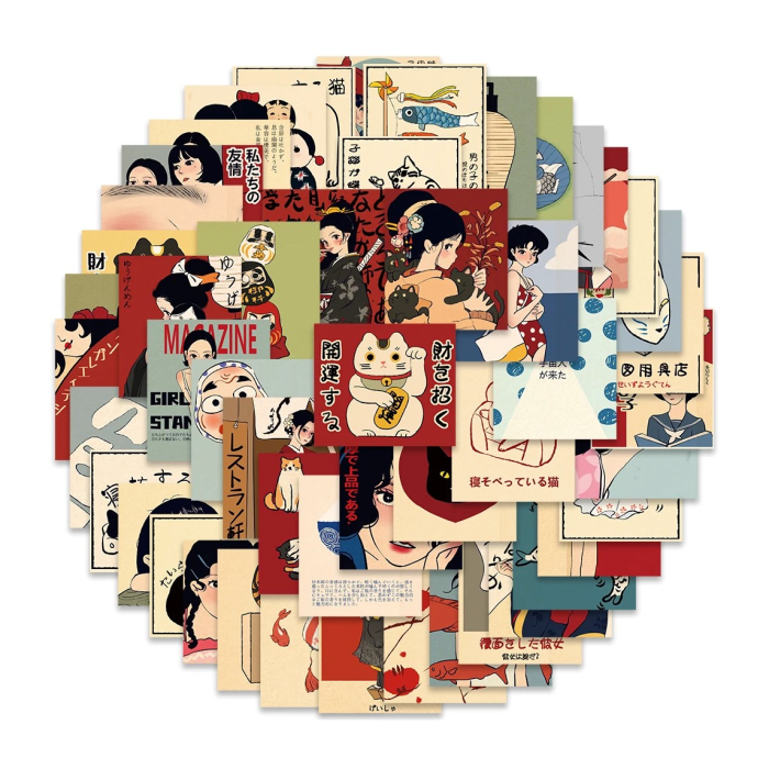 Retro Sticker Japan Retro Japanese Stickers – Oitoy