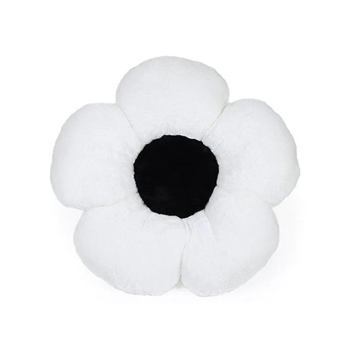 Black And White Flower Pillow