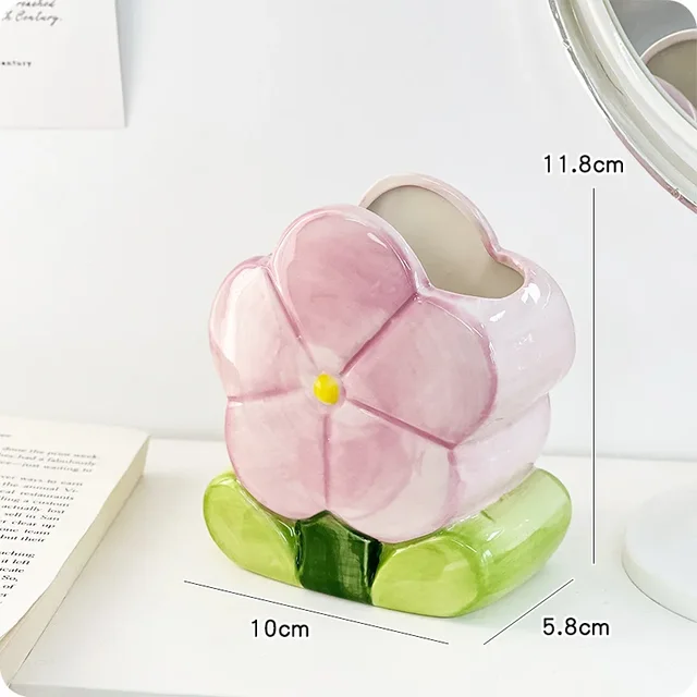 Ceramic Flower Pen Holder