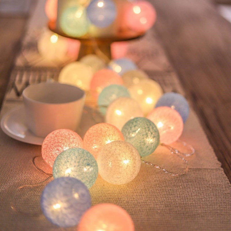 Cotton Ball String Lights