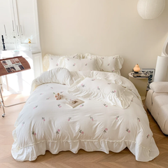 Rose Embroidery Bedding Set