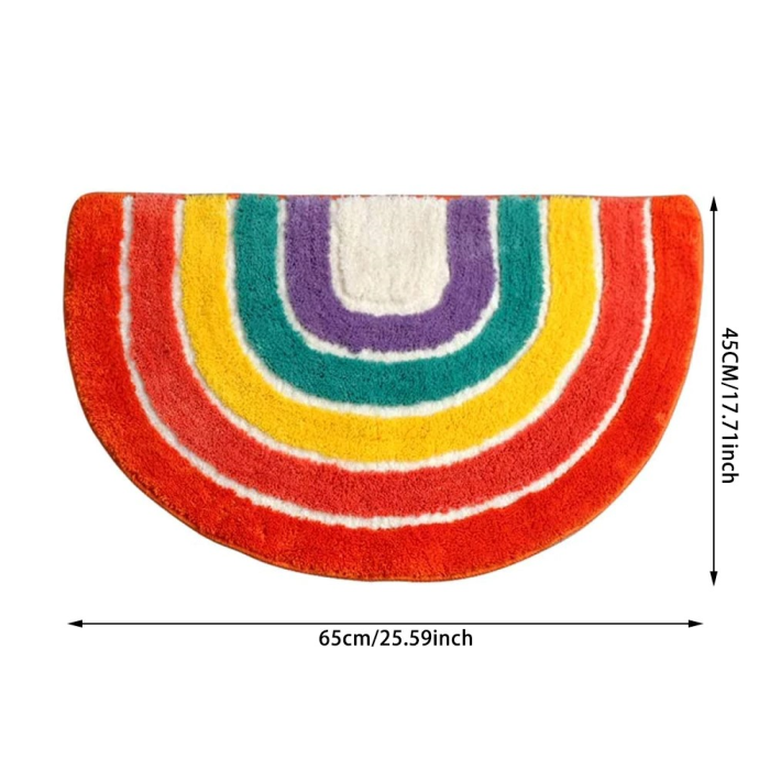 Fluffy Rainbow Rug