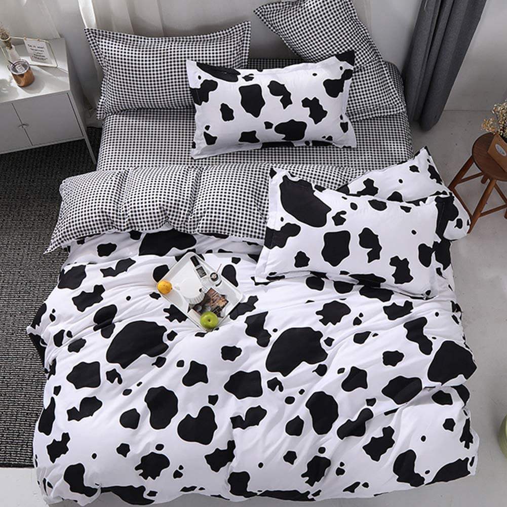 Parure de lit à imprimé vache