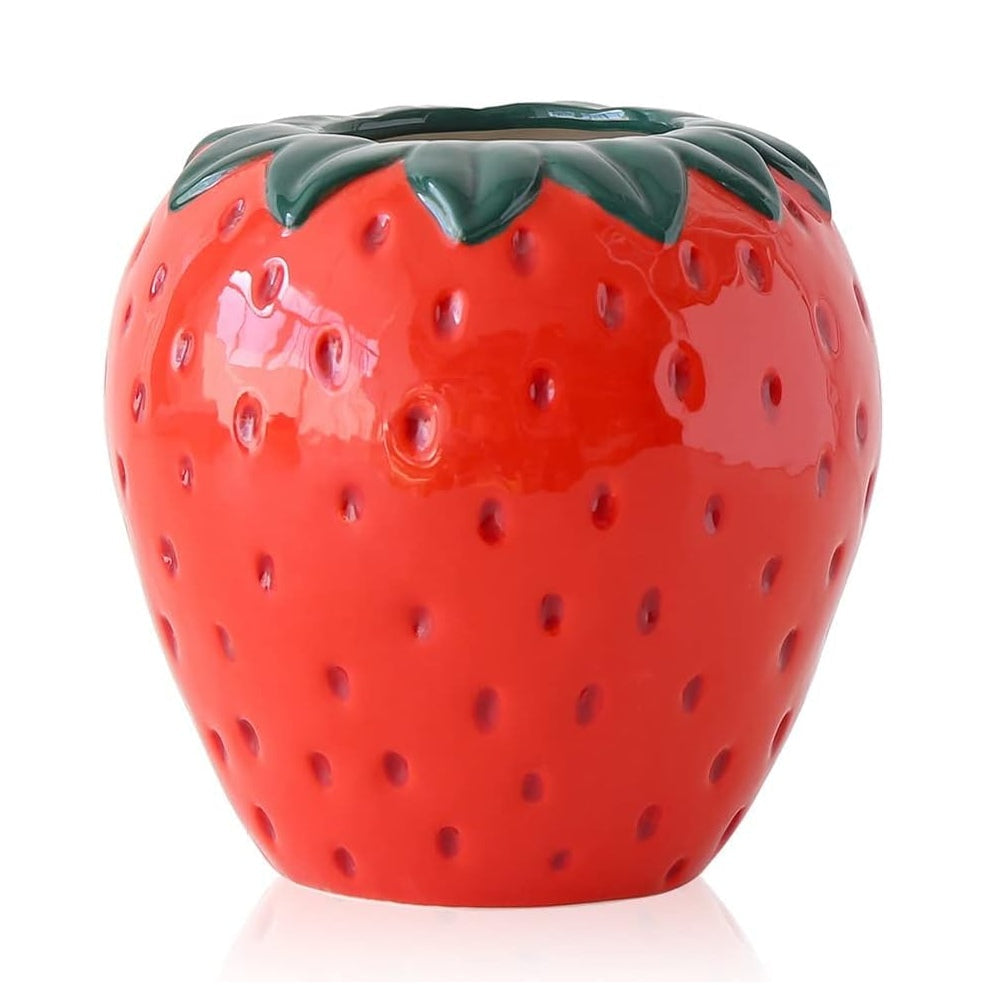 Sweet Strawberry Ceramic Vase