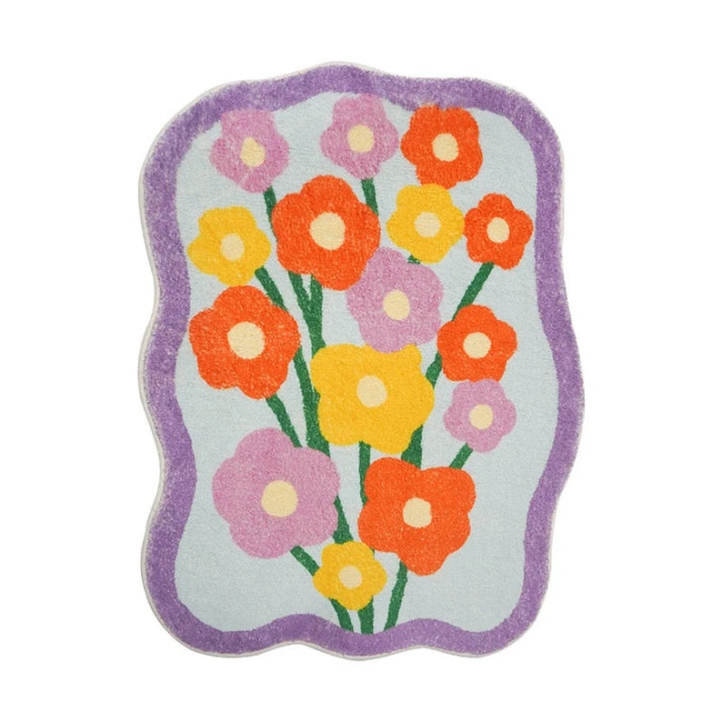 Preppy Daisy Flower Rug