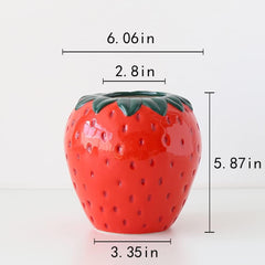 Sweet Strawberry Ceramic Vase