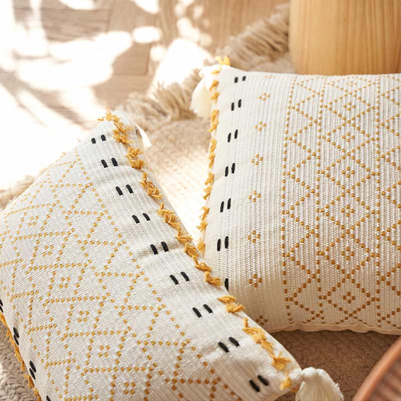 Bohemian Pillowcase Cushion Cover with Tassels