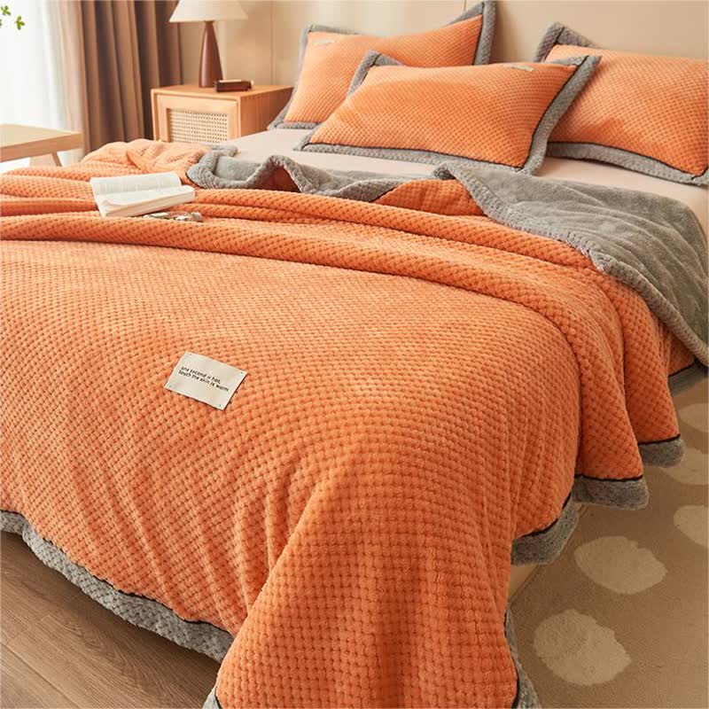 Solid Color Fleece Blanket & Pillowcases