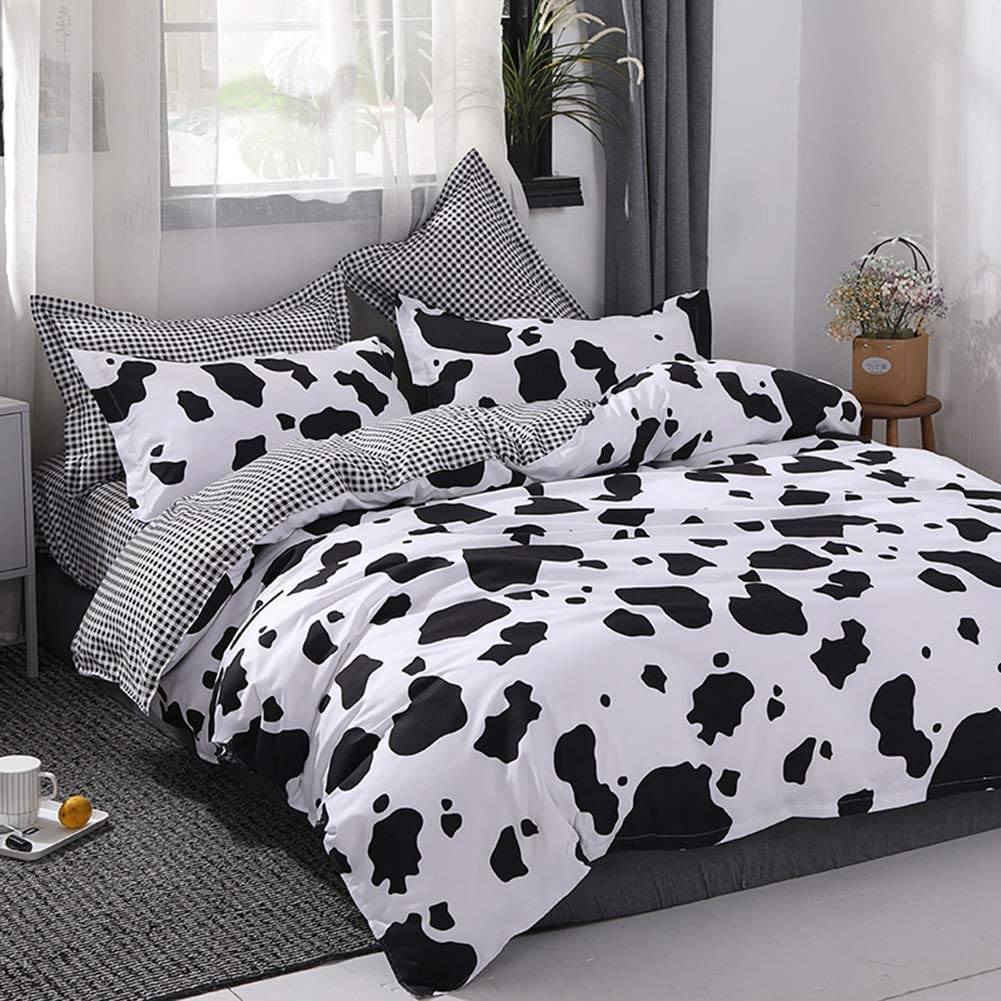 Parure de lit à imprimé vache
