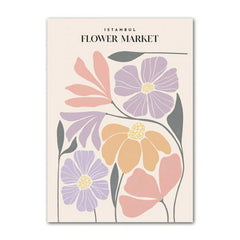 Pastel Flowers Canvas Poster